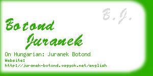 botond juranek business card